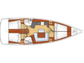 Oceanis 45- 4 cab - Layout